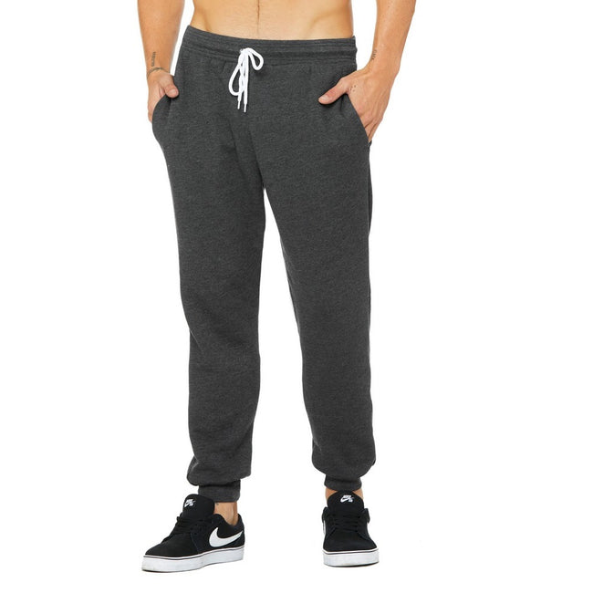 Dark Grey Heather - Back - Canvas Unisex Jogger Sweatpants