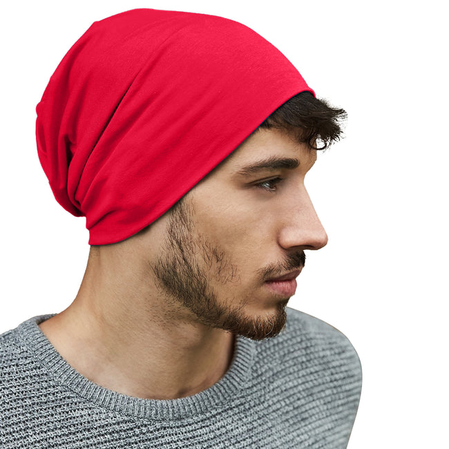Classic Red - Back - Beechfield Mens Hemsedal Slouch Beanie