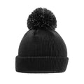 Black - Back - Beechfield Kids Reflective Bobble Beanie