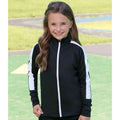 Black-White - Side - Finden And Hales Kids Knitted Tracksuit Top
