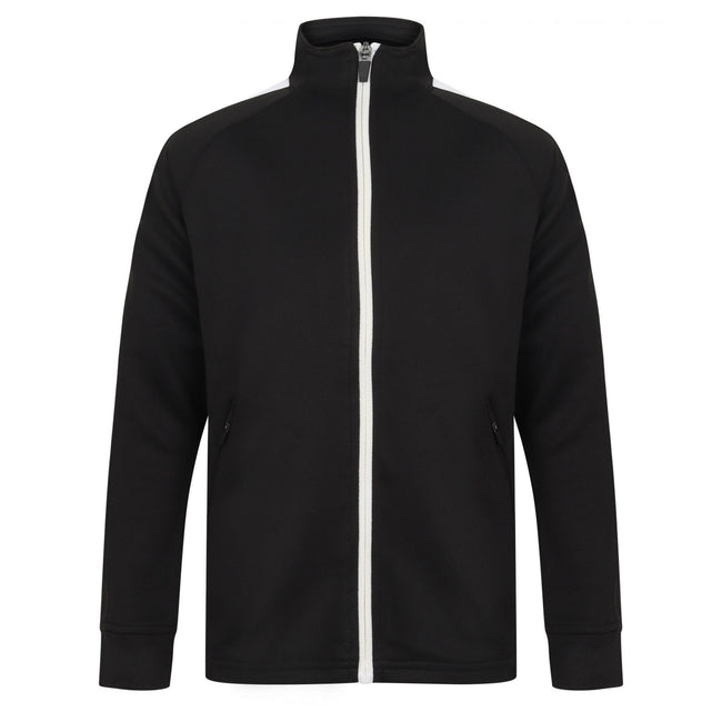 Black-White - Front - Finden And Hales Kids Knitted Tracksuit Top