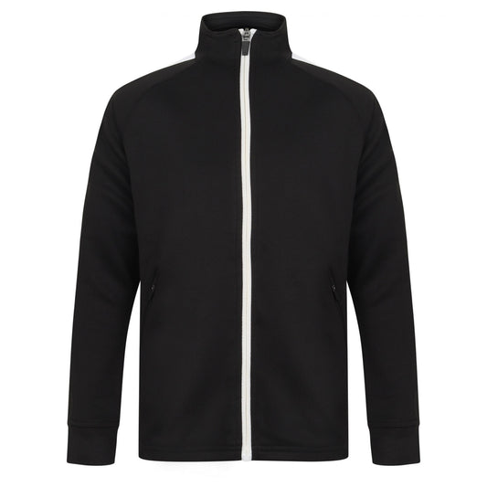 Black-White - Front - Finden And Hales Kids Knitted Tracksuit Top