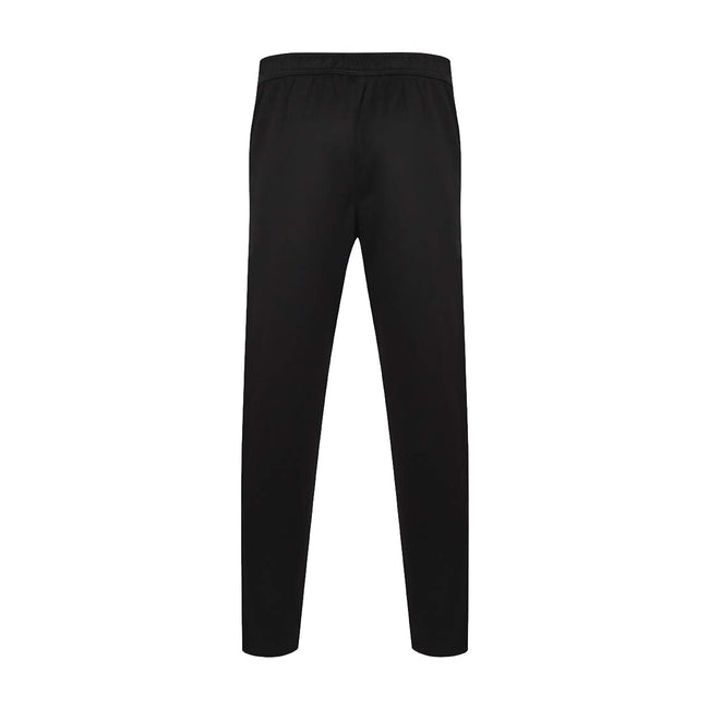 Black-White - Back - Finden and Hales Mens Knitted Tracksuit Pants