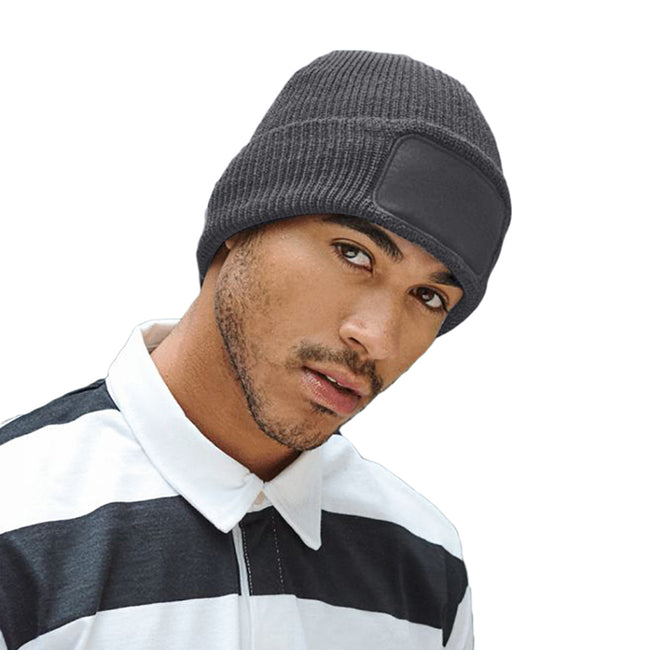 Graphite Grey - Back - Beechfield Adults Thinsulate Printers Beanie