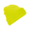 Fluorescent Yellow - Front - Beechfield Adults Thinsulate Printers Beanie