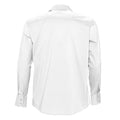 White - Back - SOLS Mens Brighton Long Sleeve Fitted Work Shirt