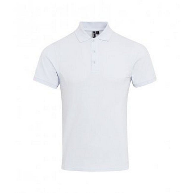 White - Front - Premier Mens Coolchecker Plus Piqu Polo Shirt