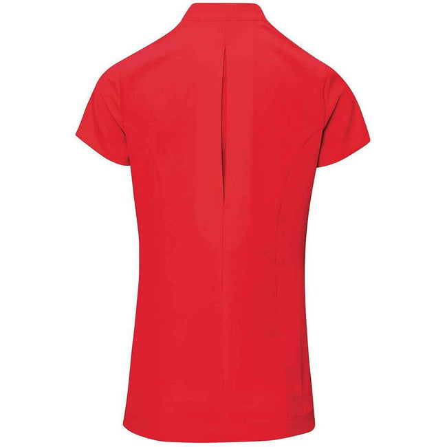 Strawberry Red - Back - Premier Womens-Ladies Blossom Short Sleeve Tunic