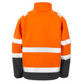 Fluorescent Orange-Black - Back - Result Adults Safe-Guard Safety Soft Shell Jacket