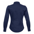 Dark Blue - Back - SOLS Womens-Ladies Eden Long Sleeve Fitted Work Shirt