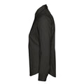 Black - Side - SOLS Womens-Ladies Eden Long Sleeve Fitted Work Shirt