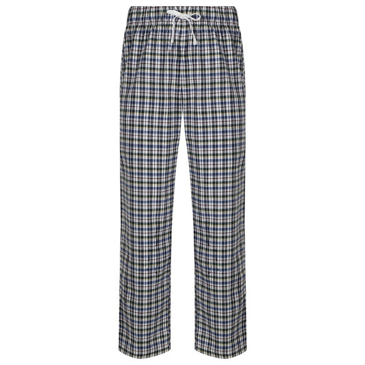 White-Multi Check - Front - SF Mens Tartan Lounge Pants