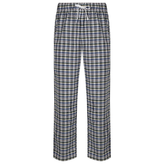 White-Multi Check - Front - SF Mens Tartan Lounge Pants