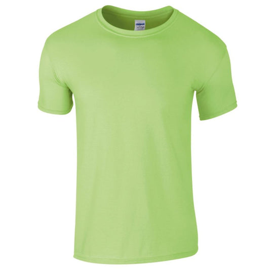 Mint - Front - Gildan Mens SoftStyle Ringspun T-Shirt