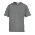Graphite Heather - Front - Gildan Childens-Kids SoftStyle Ringspun T-Shirt