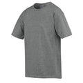 Graphite Heather - Side - Gildan Childens-Kids SoftStyle Ringspun T-Shirt