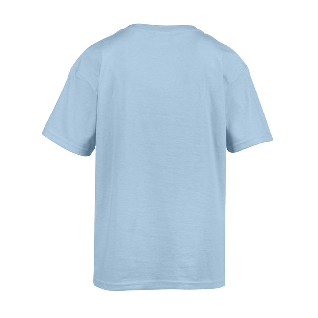 Light Blue - Back - Gildan Childens-Kids SoftStyle Ringspun T-Shirt