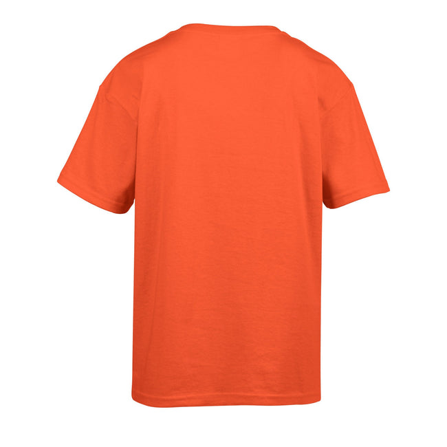 Orange - Back - Gildan Childens-Kids SoftStyle Ringspun T-Shirt