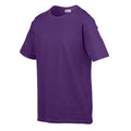 Purple - Side - Gildan Childens-Kids SoftStyle Ringspun T-Shirt