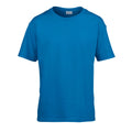 Sapphire Blue - Front - Gildan Childens-Kids SoftStyle Ringspun T-Shirt