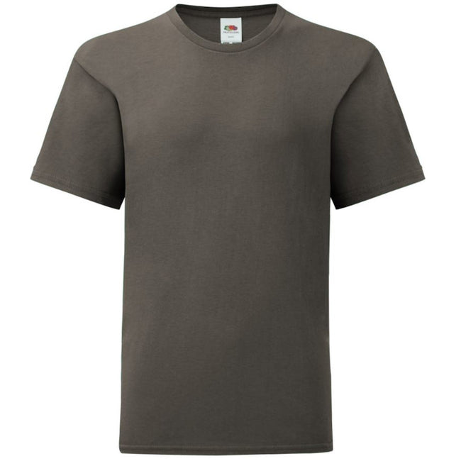 Light Graphite Grey - Front - Fruit Of The Loom Childrens-Kids Iconic T-Shirt