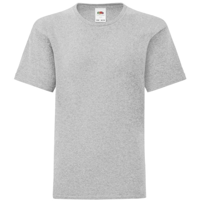 Heather Grey - Front - Fruit Of The Loom Childrens-Kids Iconic T-Shirt
