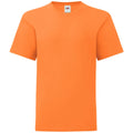 Orange - Side - Fruit Of The Loom Childrens-Kids Iconic T-Shirt