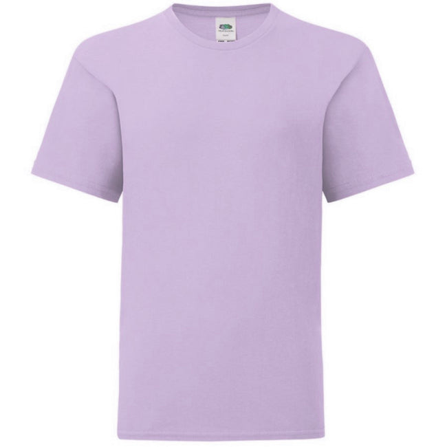 Soft Lavender - Side - Fruit Of The Loom Childrens-Kids Iconic T-Shirt