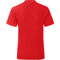 Red - Back - Fruit Of The Loom Mens Iconic T-Shirt