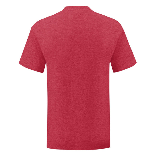 Heather Red - Back - Fruit Of The Loom Mens Iconic T-Shirt