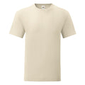 Natural - Front - Fruit Of The Loom Mens Iconic T-Shirt