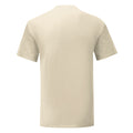 Natural - Back - Fruit Of The Loom Mens Iconic T-Shirt