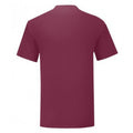 Burgundy - Side - Fruit Of The Loom Mens Iconic T-Shirt