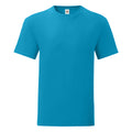 Azure - Front - Fruit Of The Loom Mens Iconic T-Shirt