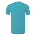 Heather Aqua - Back - Bella + Canvas Adults Unisex Heather CVC T-Shirt