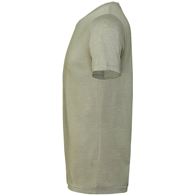 Heather Stone Grey - Side - Bella + Canvas Adults Unisex Heather CVC T-Shirt
