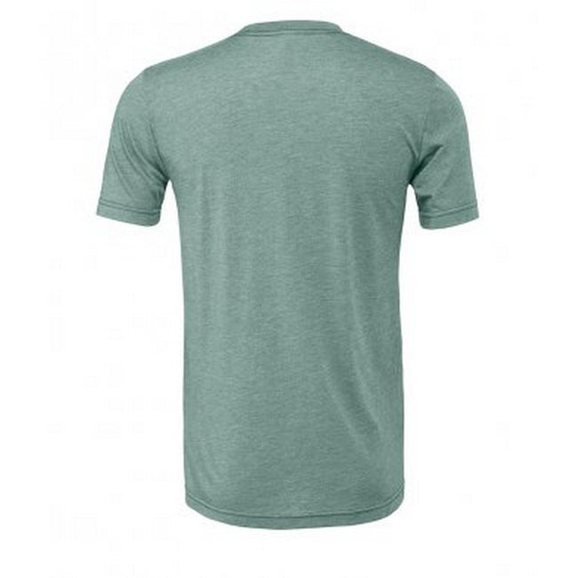 Heather Dusty Blue - Back - Bella + Canvas Adults Unisex Heather CVC T-Shirt