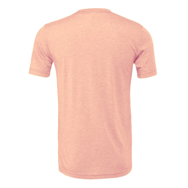 Heather Peach - Back - Bella + Canvas Adults Unisex Heather CVC T-Shirt