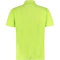 Lime Green - Back - Kustom Kit Mens Regular Fit Workforce Pique Polo Shirt
