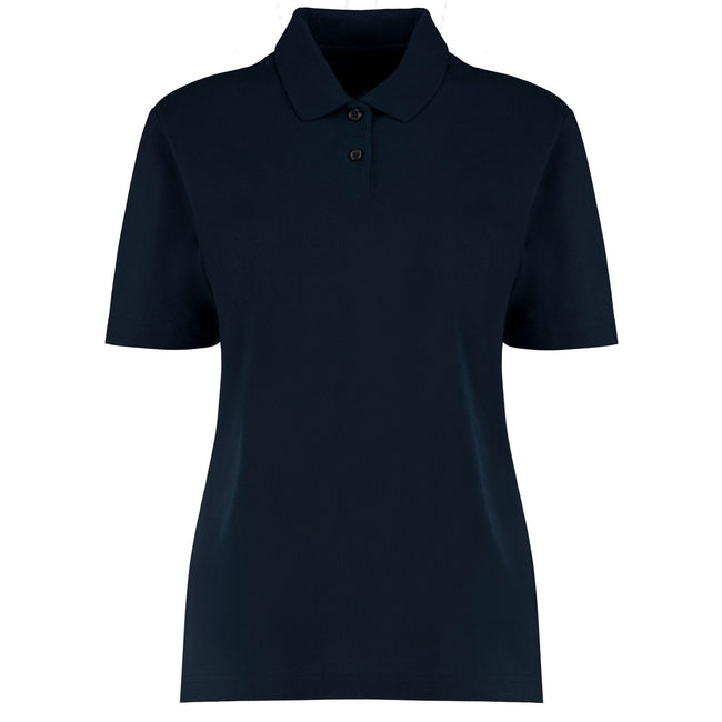 Navy - Front - Kustom Kit Womens-Ladies Regular Fit Workforce Pique Polo Shirt