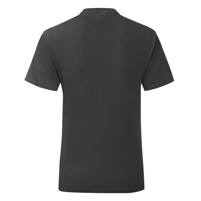 Black - Back - Fruit Of The Loom Girls Iconic T-Shirt