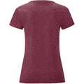 Heather Burgundy - Back - Fruit Of The Loom Womens-Ladies Iconic T-Shirt