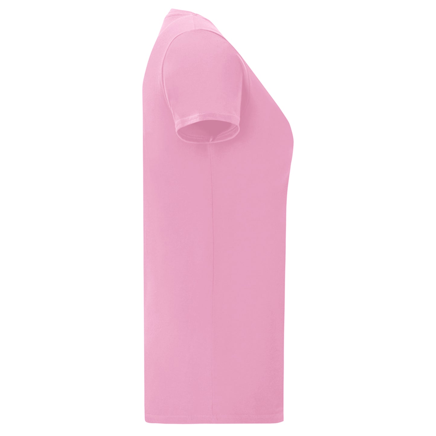 Powder Rose - Side - Fruit Of The Loom Womens-Ladies Iconic T-Shirt