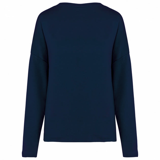 Navy - Back - Kariban Womens-Ladies Oversized Sweatshirt