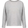 Light Grey - Front - Kariban Womens-Ladies Oversized Sweatshirt