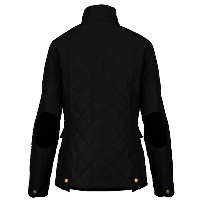 Black-Black - Back - Kariban Womens-Ladies Quilted Jacket