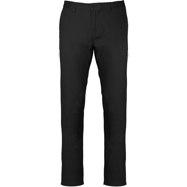 Black - Front - Kariban Mens Chino Trousers