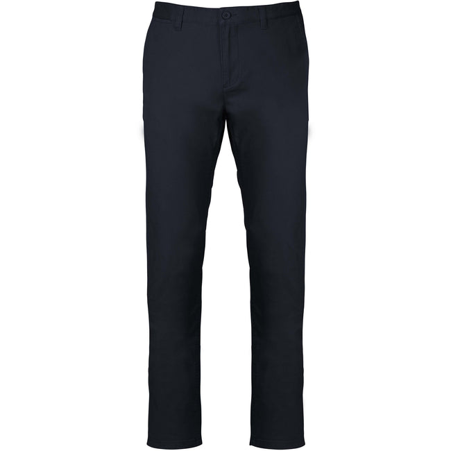 Dark Navy - Front - Kariban Mens Chino Trousers