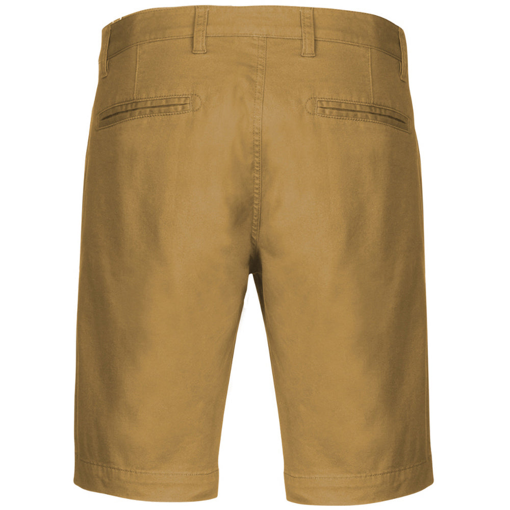 Camel - Back - Kariban Mens Chino Bermuda Shorts