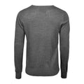 Grey Melange - Back - Tee Jays Mens Merino Blend V Neck Jumper